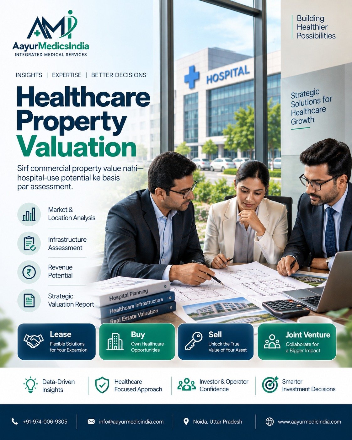 Hospital property sales, lease and rent